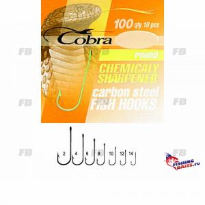 Крючки Cobra ROUND сер.100N разм.012 10шт.