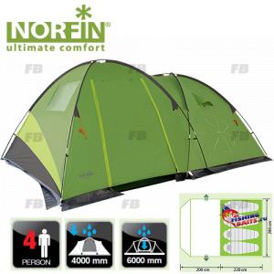 Палатка кемпинговая 4-х местная Norfin POLLAN 4 NF