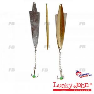 Блесна вертикальная зимняя Lucky John WING с цепочкой и тройником 064мм/10.0г GS блистер