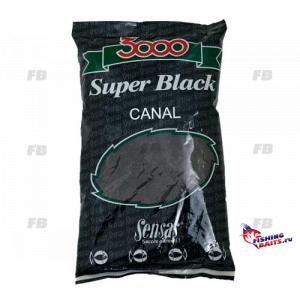 Прикормка Sensas 3000 Super BLACK Canal 1кг