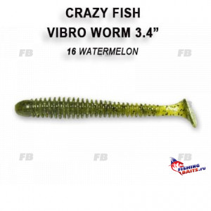 Vibro worm 3.4&quot; 12-85-16-6-F