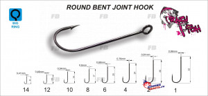 Одинарный крючок Crazy Fish Round Bent Joint Hook №12 15 шт
