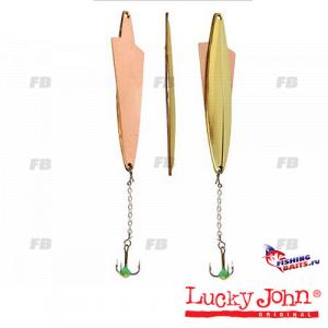 Блесна вертикальная зимняя Lucky John WING с цепочкой и тройником 064мм/10.0г GC блистер