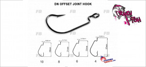 Офсетный крючок Crazy Fish DN Offset Joint Hook №6 10 шт