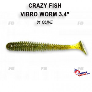 Vibro worm 3.4&quot; 12-85-1-6