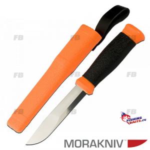 Нож универсальный в пластиковых ножнах MoraKNIV 2000 оранж.